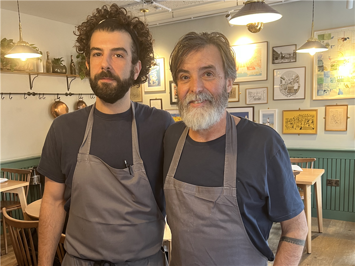 Nuno Mendes with head chef Diogo